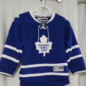 Reebok Kids Blue and White Hockey Jersey